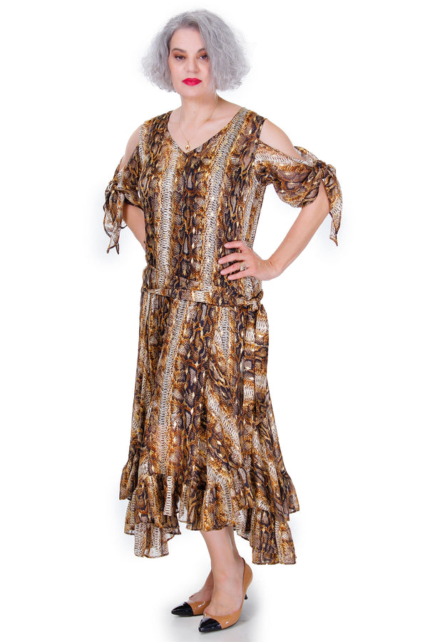 Rochie voal tigrat  Liza Panait Liza Panait Online Boutique